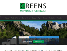 Tablet Screenshot of greensmovingandstorage.com